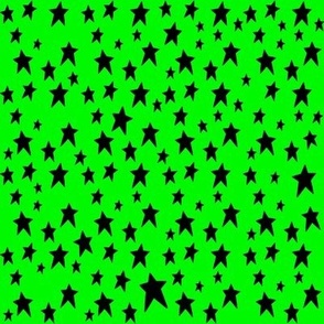 Black Stars on Lime Green