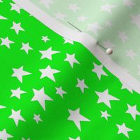 White Stars on Lime Green