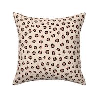 Leopard Print on Brown on Cream, Small