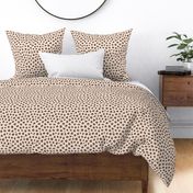 Leopard Print on Brown on Cream, Small