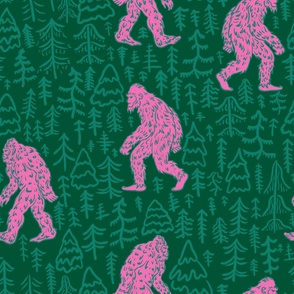 Bigfoot Seamless Pattern