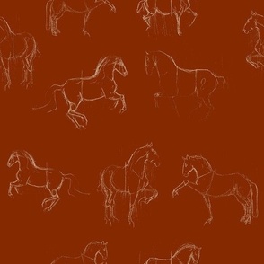 Classical Dressage Horses in Rust
