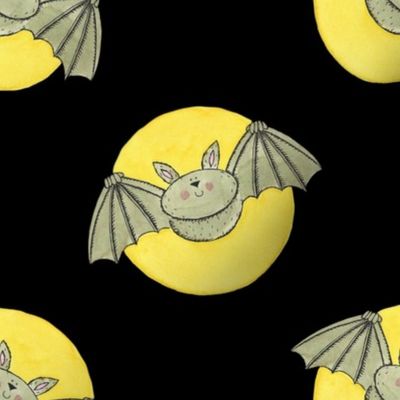 Halloween bat on Black background