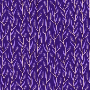 linear grasses in violet purple and tan, (s)
