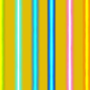 Rainbow Neon Light Stripes- dijon yellow