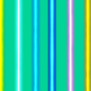 Rainbow Neon Light Stripes- miami green