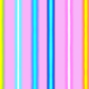 Rainbow Neon Light Stripes- pastel pink