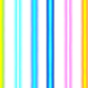 Rainbow Neon Light Stripes- white
