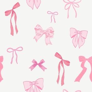 Pink Bow Coquette Hair Ribbon Coastal Cowgirl Decor Preppy Aesthetic Balletcore wallpaper X-Large print 