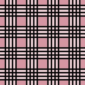 Plaid tone on tone pink