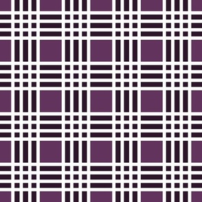 Plaid blackberry and grape with white