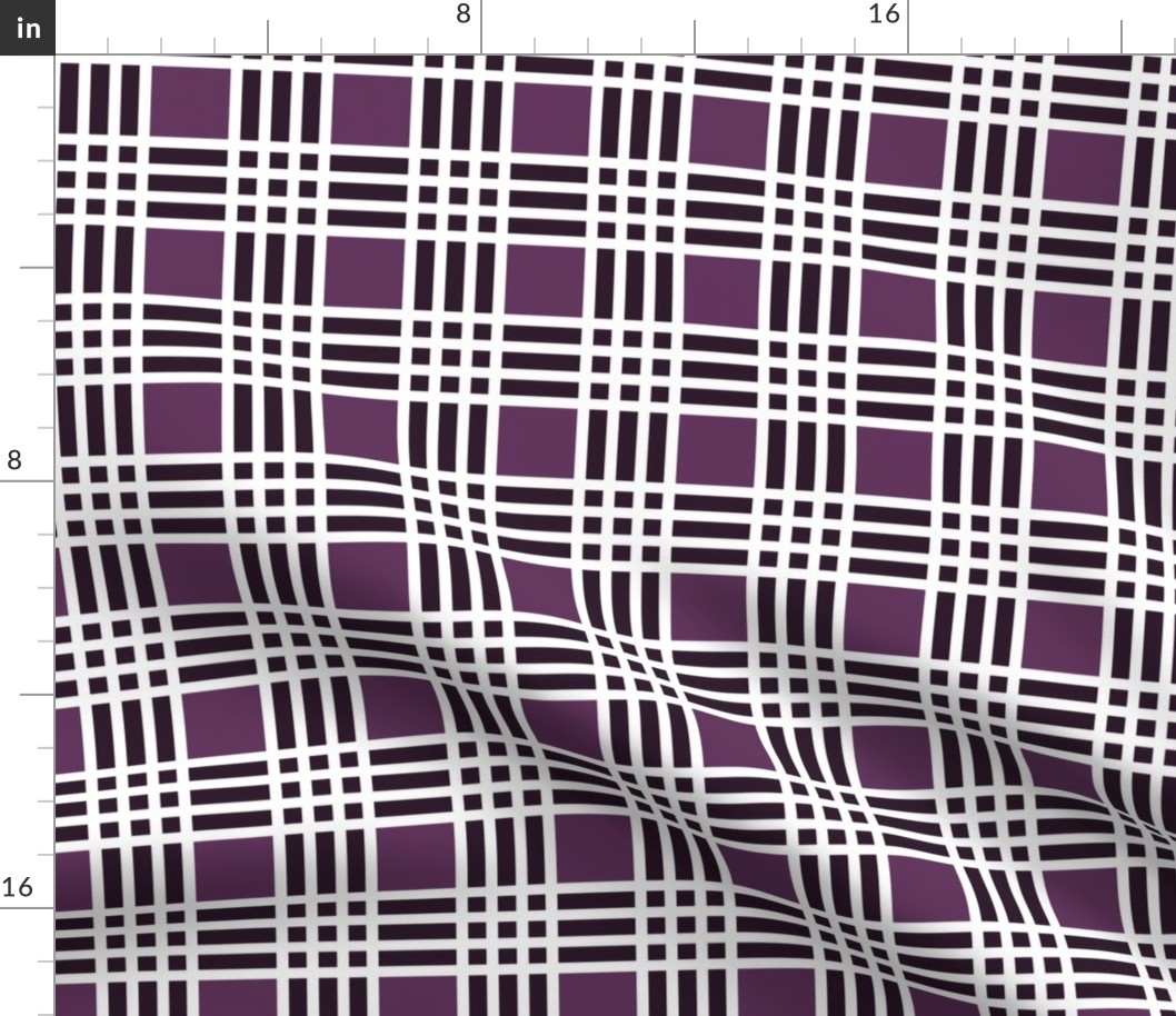 Plaid blackberry and grape with white