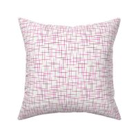 Woven Texture White with Bright Pink and Wine Lines