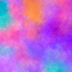 Watercolor Abstract Pink Blue Purple Aqua Teal