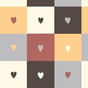 Checkered Hearts Pattern