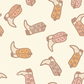Cowgirl Boots Seamless Pattern