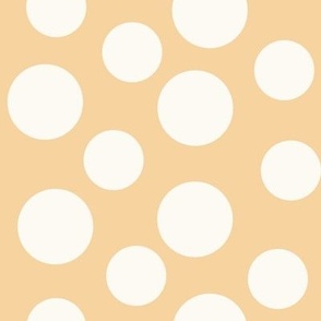 Felicity Medium Scale White Polka Dot On Yellow 