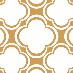 Felicity Small Scale Mustard Clover Floral 