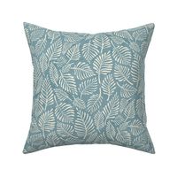 Puzzle Leaves - Textured and Tonal | Stone blue | 12