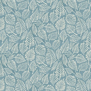 Puzzle Leaves - Textured and Tonal | Stone blue | 12