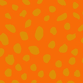 Painted Spots caramel on orange