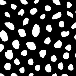 Painted Spots white on black