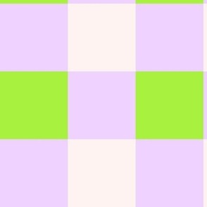 Spring Harmony: Lavender and Lime Geometric Check Large scale