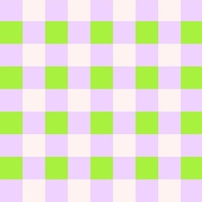 Spring Harmony: Lavender and Lime Geometric Check Small scale