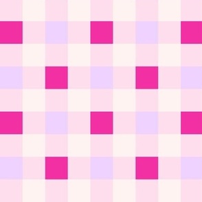 Pastel Harmony: A Geometric Patchwork in Lavender, Cream and Hot Pink Small scale
