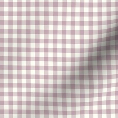 Ditsy gingham check in mauve pink (S)
