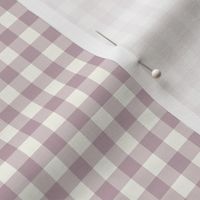 Ditsy gingham check in mauve pink (S)
