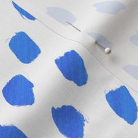 Blue on white Dots Mark Making