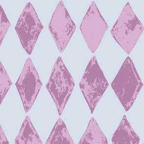 (Large) Diamond Circus Checker Textured - Lavender Purple and Light Baby Blue
