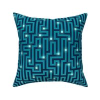 L Maze Quest Blue Ombre 0072 C geometric abstract texture modern shape art