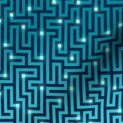 M Maze 0072 C geometric blue abstract texture modern ombre shape art