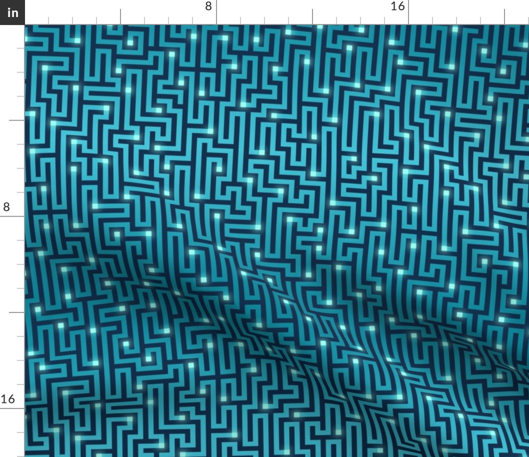 M Maze 0072 C geometric blue abstract texture modern ombre shape art