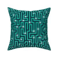 L Teal Ombre 0072 D modern abstract art shape turquoise texture geometric cyan
