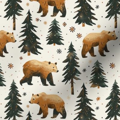 Smaller Nordic Bear Wintry Forest