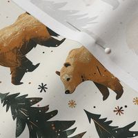 Smaller Nordic Bear Wintry Forest