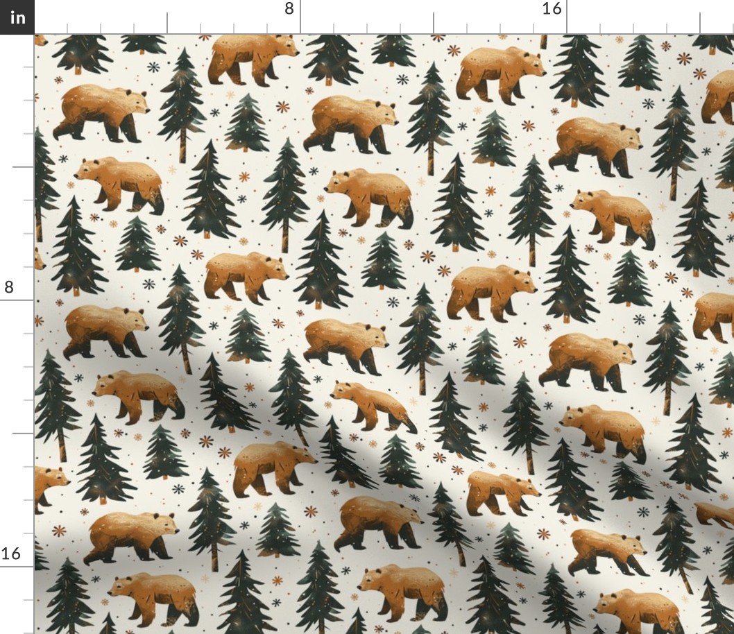 Smaller Nordic Bear Wintry Forest