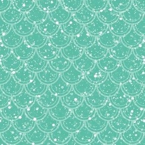 Smaller Mermaid Glitter Scales in Light Under the Sea Green