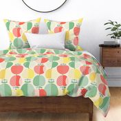 APPLES AND PEARS - YELLOW RED GREEN - 24IN