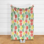 APPLES AND PEARS - YELLOW RED GREEN - 24IN