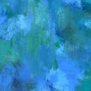 Earth Abstract Painted Texture Green and Blue