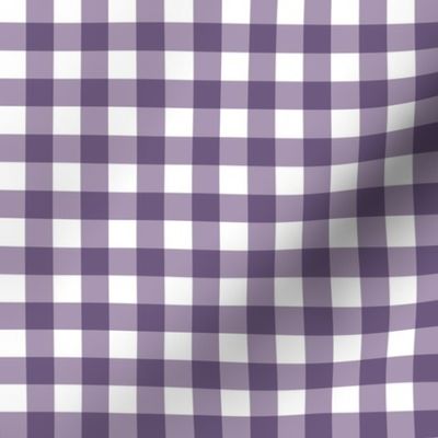 Gingham Purple and White