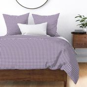 Gingham Purple and White