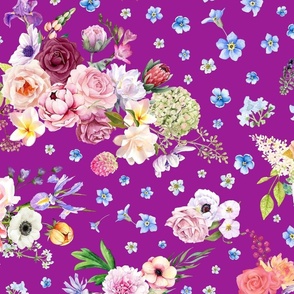 Luscious Garden Flower Bouquets Purple