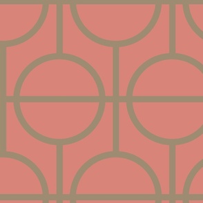 Circles / lattice / modern / dust  / rose / large scale