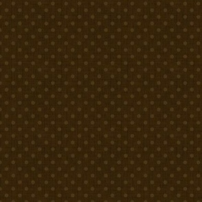 Monochrome textured small polka dot pattern. Dark brown background.