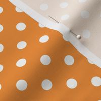 Dark Dotty: Orange & White Polka Dot, Dotted